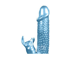 Pearlshine Smooth As Silk The Bumpy Bunny Vibrator Waterproof 7 Inch Blue